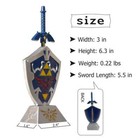 6 25    Anime Legend Of Zelda Swords Fantasy Letter Opener W  Shield   Stand Resin
