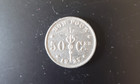 1927 Belgium 50 Centimes Coin  belique  - Great  Free Shipping 