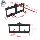 49  3000lbs Hay Spear Sleeve Attachment Skid Steer Loader For Bobcat Trator