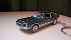 1968  Ford Shelby Mustang Gt 500 Kr New Keychain Green  Key Ring Diecast 1967