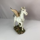Pegasus On The Ground Figurine  6   Muscular Winged Horse Resin Statue  Vintage