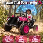 36v 2 Seater Kids Ride-on Jeep Car W  Bluetooth Led Dual-drive Up To 9 Mph