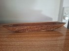 Vintage Carved Wooden Waka Canoe Statue New Zealand Maori Paua Shell