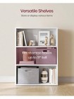 Vasagle 3-tier Bookshelf Open Bookcase Adjustable Storage Shelves Wood Organizer