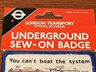 London Underground Rare Vintage 80s Sew-on Patch Tube Map Badge British Mod Nos