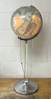 Vintage Mid-century Modern Replogle Floor Globe Lucite And Chrome Stand Rare