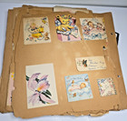 1950s Loose Scrapbook Pages Filled With 84 Baby Birthday Valentine Cards Vintage