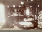 Antique Photo Lot Late 1800 s Early 1900 s Inside Home Gas Table Lamp Wood Stove