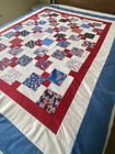 Quilt Top patriotic  Colors 61    X 72      Bed  Sofa  Home Decor pieced new -usa