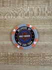 Yellowstone Harley Davidson Gray Orange White Poker Chip Belgrade Montana