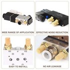 10pcs Pneumatic Exhaust Muffler 1 8  Npt Adjustable Brass Flow Control Silencer 