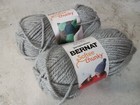 New Bernat Softee Chunky Yarn Grey Heather Lot Of 2 Skeins 