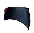 Adidas Junior Mens Lycra Brief Swim  black  Red Splice - Size 26 28