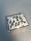 Hammersley Trinket Box W lid Black Bamboo Fine Bone China Rare Rectangle Design