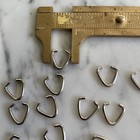 12 Vtg Silver  Plated Triangle Link Connectors Jump Rings Pendant Bail Findings