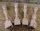 4 Balusters Painted Wood Architectural Salvage Spindles Porch House Trim D 
