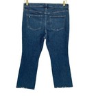 Uniqlo Jeans Womens 32 Blue High Rise Skinny Flare Ankle Ripped Denim New