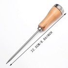 Stainless Steel Ice Pick Punch Crusher Icing Breaker Wooden Handle Kitchen Tool