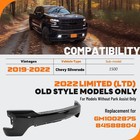 Front Bumper Face Bar 3pcs Compatible With 2019-2022 Chevy Silverado 1500 Front