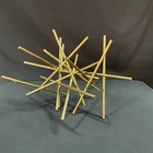 Mcm Mid Century Modern Abstract Brass Rod Table Sculpture Vintage