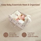 Portable Baby Diaper Organizer Bag High Capacity Storage Nursery Basket