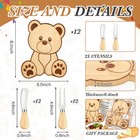 Ziliny 12 Set Baby Shower Prizes Bear Shaped Cheese Board Cheese Knives And
