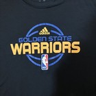 Adidas Golden State Warriors Nba T-shirt Black Men   s Large Polyester Euc