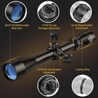 3-9x40 Rifle Scope R4 Crosshair Reticle W  Mounts Fits 3 8    11mm Dovetail Rail
