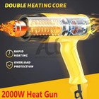 2000w Heat Gun Electric Hot Air Gun Stepless Temperature Heater 4 Nozzles Tool