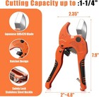 One-hand Pvc Pex Pipe Cutter Ratchet V-blade Sus420 Cuts To 1-1 4  For Plumbing