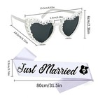 Just Married Decorations Bride Groom Sunglasses Sash Wedding Accessories