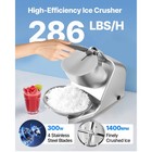 Uimoso Electric Ice Crusher Machine  286 Lbs hr  Shaved Ice Maker  Silver