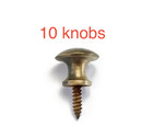 10 Tiny 15mm Solid Brass Drawer Knobs Antique Vintage Style Cabinet Pull Handles
