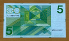 Netherlands 1973 5 Gulden Circulated Note