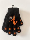 Amity Cold Guard Boys Basketball Fashion Knit Gloves Black Orange Sports 5 5   
