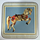 Pimpernel Deluxe Finish Coasters Set Of 5 Carousel Horses With Box - Vintage