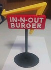 In-n-out Burger Miniature Drive-thru Sign Double-sided 6 25  Inches Tall Diorama