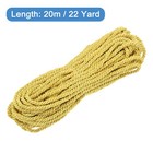 Twisted Cord Trim 22 Yard 5mm 3-ply Twine Rope Shiny Thread String Light Gold