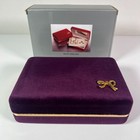 Vintage 1997 Amanda Smith Purple Velvet Jewel Box Jewelry Storage W  Mirror New 