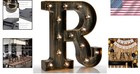 Vintage Alphabet Letter Signs With Led Lights - Personalized Event Decoration