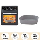 2pc Air Fryer Reusable Silicone Tray Non-stick Baking Oil-proof Liners Rectangle
