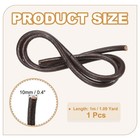 10mm Round Braided Leather Cord For Crafts Jewelry Making  Dark Brown 1 Yards 