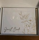 Gold Wedding Guest Book   Pen Set With 2 Vow Booklets Gilded Pages