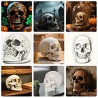 2pack Human Skulls Head Model resin Skulls Decor For Home life Size Plastic S   