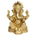 Brass Ganesha Statue Ganpati Idol Home Entrance Diwali Pooja 6 5 Inch Hindu