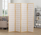 Oriental Shoji 4 Panel Screen Room Divider  Natual