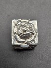 Vintage Sterling Silver Pill snuff Box rose Lid floral Engraving uk london 1970