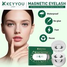 Keyyou Reusable Magnetic Eyelashes 2 Pair With Applicator No Glue Needed 3d Natu