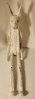 Vintage Wood Rabbit hare Articulated Joints Folk Art Rabbit Primitive