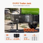 Trailer Jack Weld-on Pipe Mount Swivel Trailer Jack 5000 Lbs 15  Travel